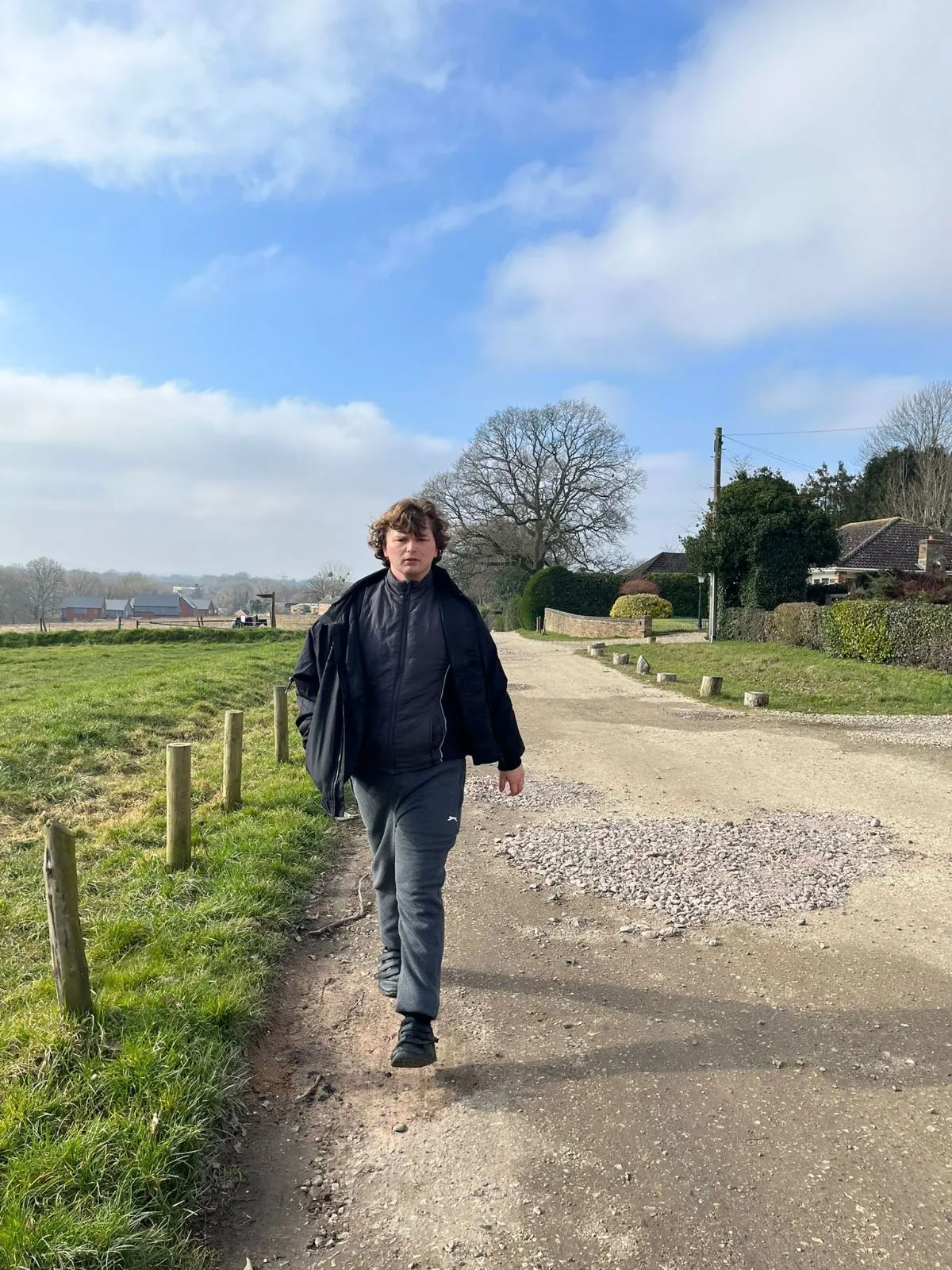 April 2023, Chris strutting 568,000 steps for charity 'Walk for Autism'