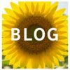 Sunflower witht he word BLOG on it